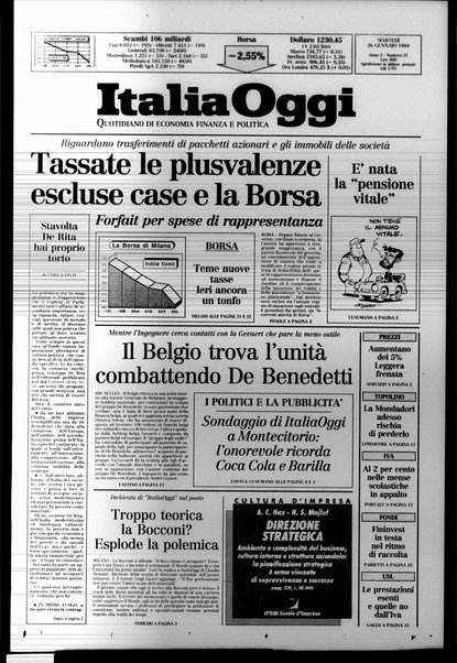 Italia oggi : quotidiano di economia finanza e politica